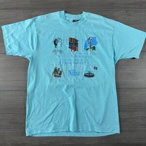 Vintage 90s Fruit of the Loom Hot Springs Arkansas Bill Clinton T-Shirt XL Blue